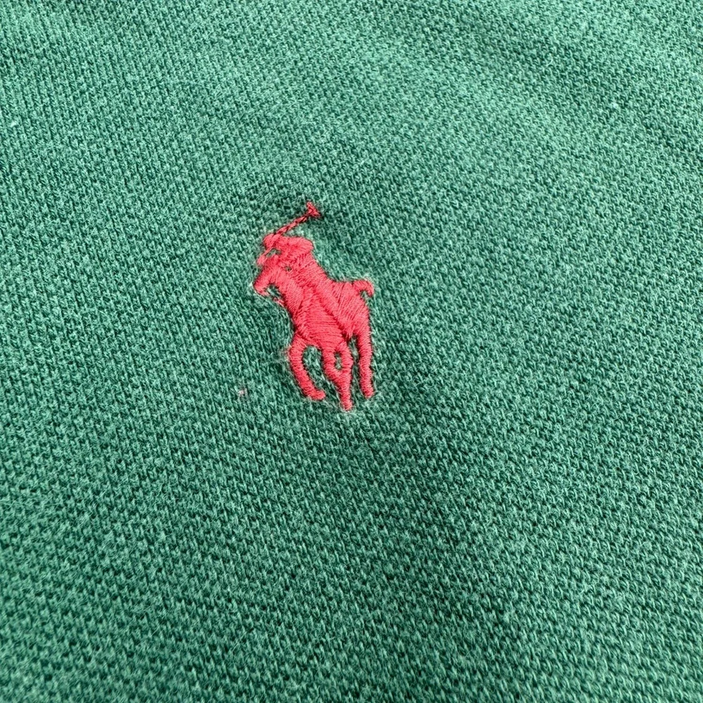 Polo Ralph Lauren Mens XL Green Short Sleeve Cotton Pique Polo Shirt Red Pony